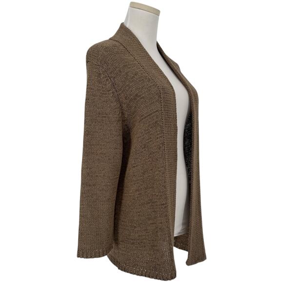 August Silk Knit Open Front Cardigan Sweater Women's XL Casual Cozy - Picture 3 of 7